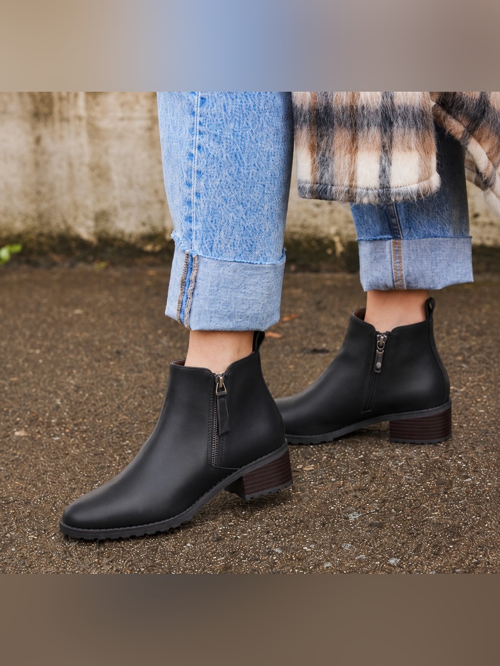 New Blondo Samara Waterproof Leather Ankle Boots Size 7